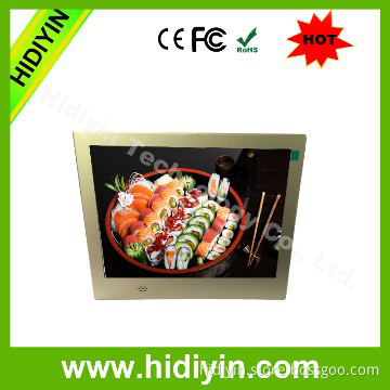 new design of 8" thinnest digital photo frame metal material